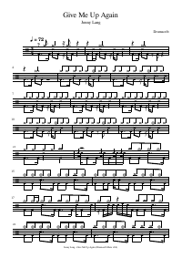 Drum score: Jonny Lang - Give Me Up Again