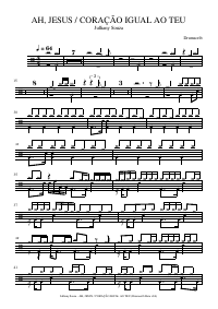 Drum score: Julliany Souza - AH, JESUS / CORAÇÃO IGUAL AO TEU