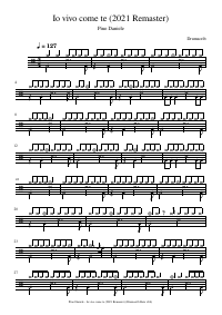 Drum score: Pino Daniele - Io vivo come te (2021 Remaster)