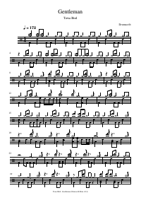 Drum score: Towa Bird - Gentleman
