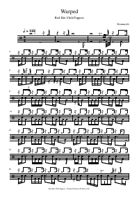 Drum score: Red Hot Chili Peppers - Warped