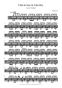 Drum score: Love of Lesbian - Club de fans de John Boy
