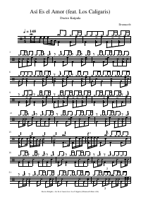 Drum score: Doctor Krápula - Así Es el Amor (feat. Los Caligaris)