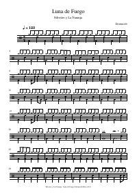 Drum score: Silvestre y La Naranja - Luna de Fuego