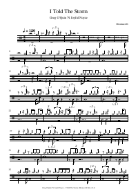 Drum score: Greg O'Quin 'N Joyful Noyze - I Told The Storm