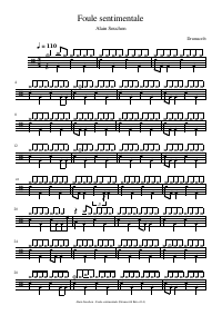 Drum score: Alain Souchon - Foule sentimentale