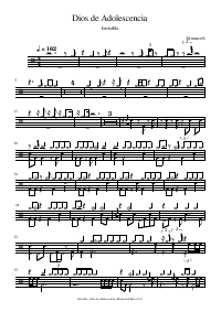 Drum score: Invisible - Dios de Adolescencia