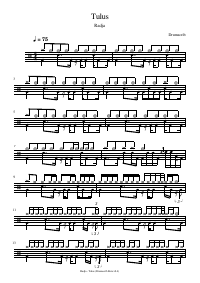 Drum score: Radja - Tulus