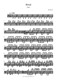 Drum score: Ghost - Ritual
