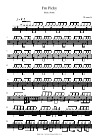 Drum score: Shaka Ponk - I'm Picky