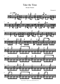 Drum score: Dream Theater - Take the Time