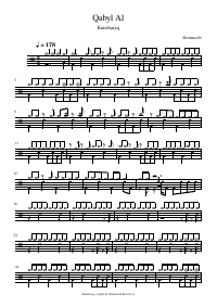 Drum score: Kunzharyq - Qabyl Al