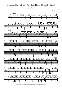 Drum score: Luther Barnes - Jesus and Me (feat. The Red Budd Gospel Choir)
