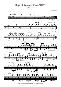 Drum score: Anirudh Ravichander - Raga of Revenge (From "DC")