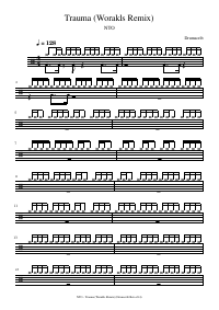 Drum score: NTO - Trauma (Worakls Remix)
