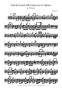 Drum score: Red Worship - God So Loved (Oh Come Let Us Adore)