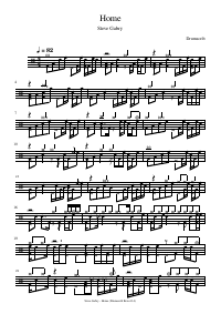 Drum score: Steve Gabry - Home