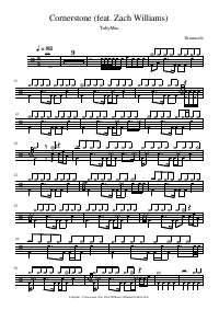 Drum score: TobyMac - Cornerstone (feat. Zach Williams)