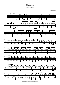Drum score: Justen de Wildt - Cheerio