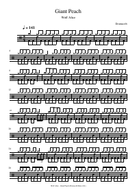 Drum score: Wolf Alice - Giant Peach
