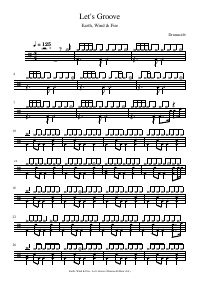 Drum score: Earth, Wind & Fire - Let's Groove