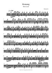 Drum score: Raim Laode - Komang