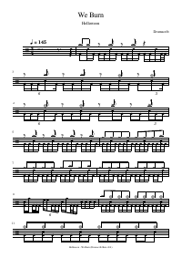 Drum score: Helloween - We Burn
