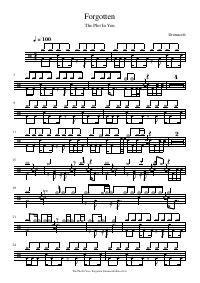 Drum score: The Plot In You - Forgotten