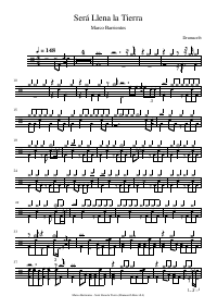 Drum score: Marco Barrientos - Será Llena la Tierra