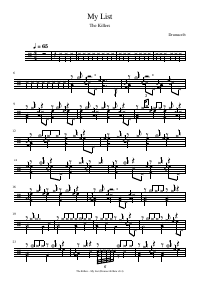 Drum score: The Killers - My List