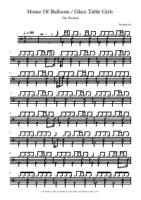 Drum score: The Weeknd - House Of Balloons / Glass Table Girls