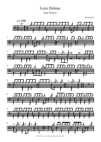 Drum score: Katie Webster - Love Deluxe