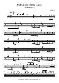 Drum score: The Belonging Co - Still On the Throne (Live)