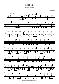 Drum score: Rupert's People - Hold On