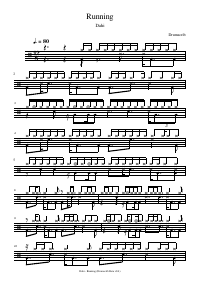 Drum score: Dahi - Running