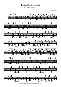 Drum score: Hubert-Félix Thiéfaine - La ruelle des morts