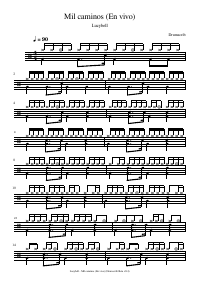 Drum score: Lucybell - Mil caminos (En vivo)