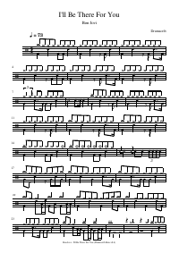 Drum score: Bon Jovi - I'll Be There For You