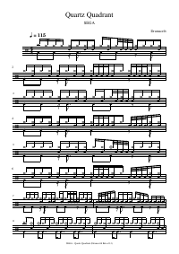 Drum score: SEGA - Quartz Quadrant
