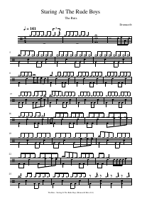 Drum score: The Ruts - Staring At The Rude Boys