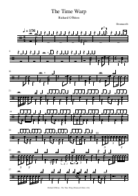 Drum score: Richard O'Brien - The Time Warp