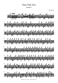 Drum score: DI-RECT - Veni Vidi Vici
