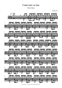 Drum score: Florin Salam - Cand sunt cu tine