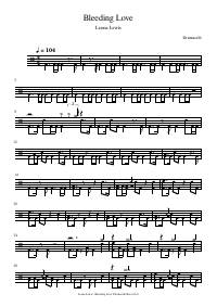 Drum score: Leona Lewis - Bleeding Love