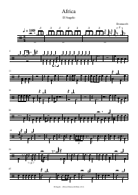 Drum score: D'Angelo - Africa