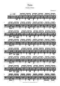 Drum score: Famous Friend - Nora