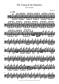 Partition de batterie&nbsp;: Good Charlotte - The Young & the Hopeless