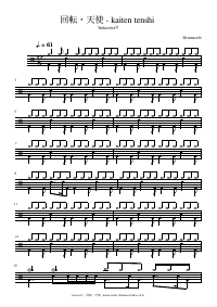 Drum score: betcover!! - 回転・天使 - kaiten tenshi