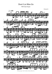 Drum score: REO Speedwagon - Don't Let Him Go