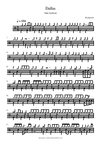 Drum score: Alan Jackson - Dallas